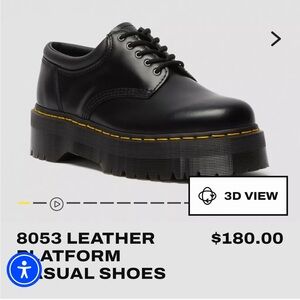 8053 platform leather casual shoes Dr. Martens black